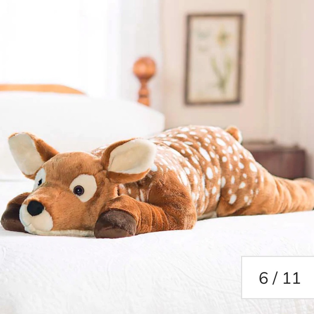 Soft, Oversized Fawn/deer plush body pillow